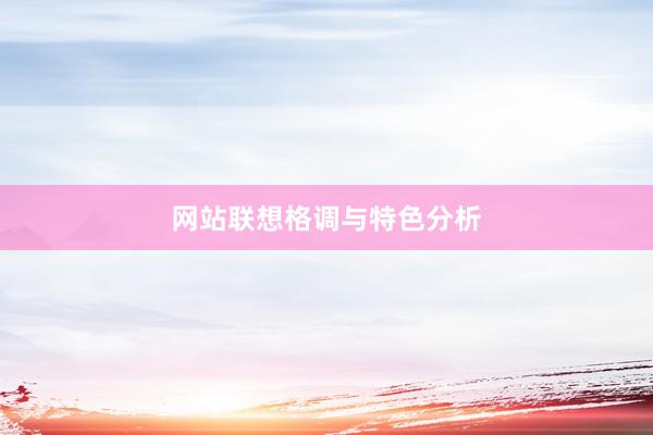 网站联想格调与特色分析