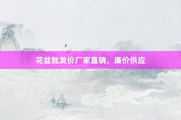 花盆批发价厂家直销，廉价供应